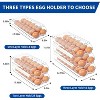 2-Layer Automatic Rolling Egg Holder & Organizer for Refrigerator, Clear - 2 of 4