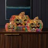 Seasonal LLC Prismatic Iridescent Pumpkin Set of 3 (8", 12", 16"), LED lights - 2 of 4