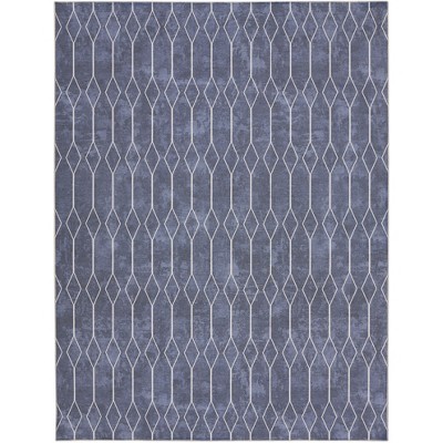Nourison New Concept Washables Back to College Modern Trellis Indoor Non-Slip Flatweave Rug