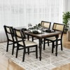 Costway Rattan Dining Chairs Set of 2/4 with Padded Seat, Rubber Wood Legs & Curved Backrest - 4 of 4