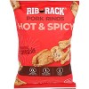 Rib Rack Hot & Spicy Pork Rinds - Case of 12 - 4 oz - 2 of 2