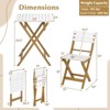 Costway 3-Piece Folding Patio Bistro Setwith Slatted Design Small Outdoor Furniture Set - 3 of 4