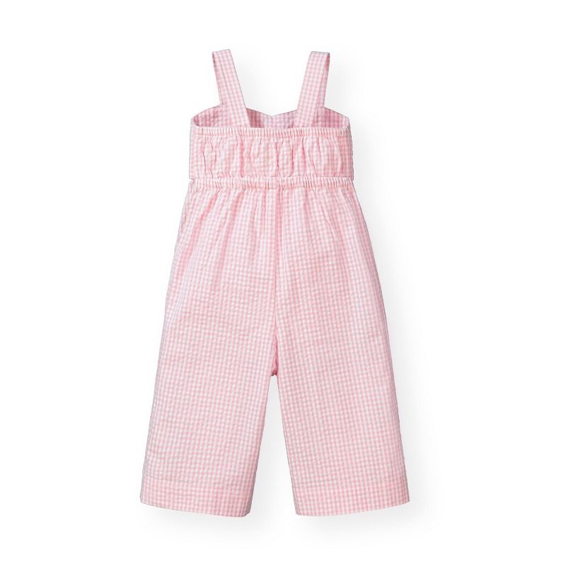 Hope & Henry Girls' Bow Front Wide Leg Jumpsuit, Kids, 4 of 8