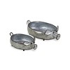 Cheung's Dottie Set of 2 Galvanized Metal Piglet Planters - 2 of 4