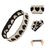 Unique Bargains Heart Wig Edge Fixing Headband 23.62"x1.57" Black Champagne 1 Pc - 3 of 4