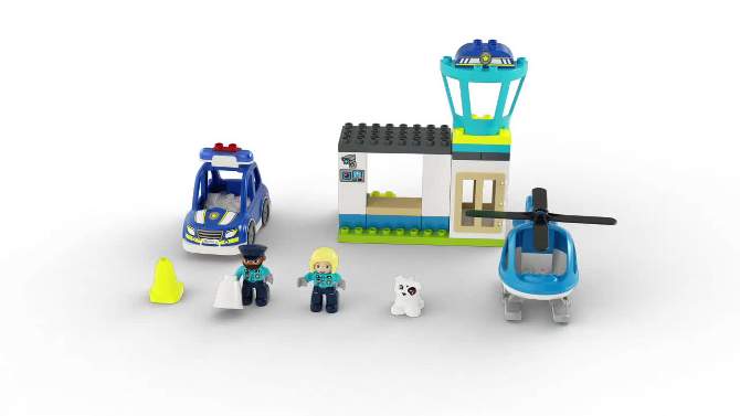 LEGO DUPLO Rescue Police Station &#38; Helicopter Toy Set 10959, 2 of 8, play video
