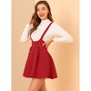 Allegra K Women's High Waist A-Line Lace Up Suspender Skirt - 4 of 4