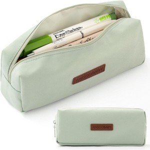 Paaaawaters Small Pencil Case Student Pencil Pouch Coin Pouch Cosmetic Bag Office Stationery Organizer For Teen School-Beige - 1 of 4