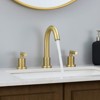 Gulches Brushed Gold 2-Handle Bathroom Faucet, 8-Inch Widespread Stainless Steel Sink Faucet with Pop Up Drain and Water Supply Hoses - 2 of 4