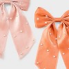 Shimmer Chiffon Hair Bow with Pearls Set 2pc - A New Day™ - 2 of 2