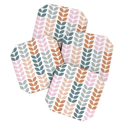 4pk June Journal Autumn Leaves Coasters - society6