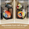 FONTOI 2 in 1 Dish Drying Rack and Under Sink Organizer Rack, Dish Rack with Drainboard, Pull Out Cabinet Shelf for Kitchen, Black, 16.7"*5.7"*11.8" - 4 of 4