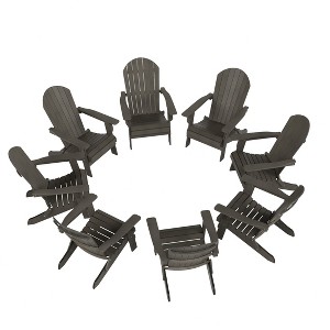 WestinTrends Tuscany HIPS¬¨‚Ä†Outdoor¬¨‚Ä†Patio¬¨‚Ä†Folding¬¨‚Ä†Adirondack¬¨‚Ä†Chair (Set of 8) - 1 of 4