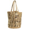 Magid Metallic Floral Print Natural Straw Jute Tote - 3 of 4