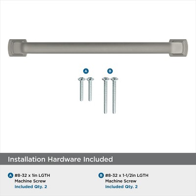Satin Nickel 6-5/16 Inch Cabinet Drawer Pull Handle