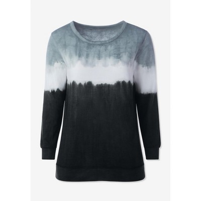 black ikat tie dye