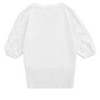 Girls Pullover Knit Sweaters Puff Short Sleeve Kids Crewneck Cute Summer Blouse Sweater Tops - 2 of 4