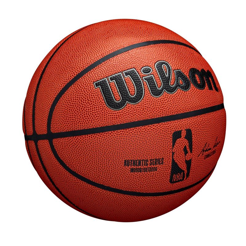 Wilson NBA Authentic Indoor/Outdoor 27.5&#34; Basketball - Brown, 4 of 9