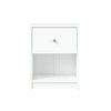 FurniFact,White 1 Drawer Nightstand - Modern Gray Nightstand with Hidden Compartment - 3 of 4