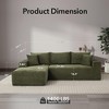 108" Cloud Sectional Couch with L-Shape Chaise, Modern Modular Sofa with Deep Seat, Boneless Cloud Couches for Living Room Bedroom - 2 of 4