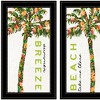 HomeRoots Set Of Two Summer Breeze Funky Palm Trees Black Framed Wall Art - 4 of 4