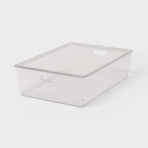 26L Stacking Bin with Lid White - Brightroom™