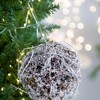 TopComfy Decorative Object Iced Twig Ball Ornaments Set of 4 for Holiday Party Decorations, Brown, 6"*6"*6" - 2 of 4