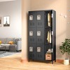 Munora - 72" 9-Door Metal Locker Storage Cabinet - Lockable for Office/School/Gym - Black - 2 of 4