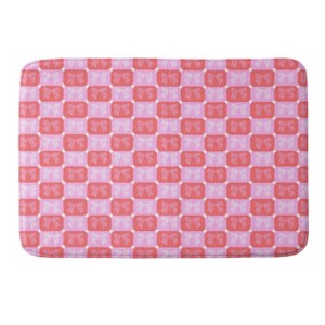 Deny Designs Krissy Mast Checkerboard Bows in Pink Memory Foam Bath Mat - 1 of 4