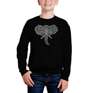 LA Pop Art Tusks - Boy's Word Art Crewneck Sweatshirt - 1 of 3
