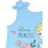 Disney Princess Rapunzel Ariel Belle Jasmine Aurora Baby Girls Snap Romper and Headband Newborn to Toddler - 4 of 4