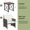Tangkula Outdoor 3 Pieces Patio Rattan Chair & Coffee Table Set Furniture Set Backyard Poolside - 3 of 4