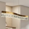 LNC Alastair 1-Lights Luxury and Glam  Circle Integrated LED Crystal Chandelier,Gold,21.7in/31.5in/36in - 2 of 4
