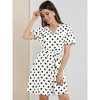 INSPIRE CHIC Women's V Neck Puff Sleeve Tie Waist Vintage Dress - 2 of 4