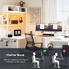 Nasitip 78.7" Reversible U-Shaped Desk with Hutch and LED Lights, Computer Gaming Desk with Power Outlets and Storage - 3 of 4