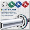 Small Weight Plates Set,Fractional Bumper Plates Set of 8 (0.25lbs 0.5lbs 0.75lbs 1lbs Pairs) Steel Change for Home Gym - 3 of 4