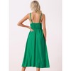 Allegra K Women's Summer Boho Casual Sleeveless Spaghetti Strap Tie Waist Flowy Maxi Sundresses - 4 of 4