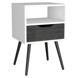NicBex 15.8 inch Wide Nightstand with 1 Drawer,Modern Side Table with Four Legs and One Open Shelf,Bedside Table for Bedroom,Living Room - 1 of 4