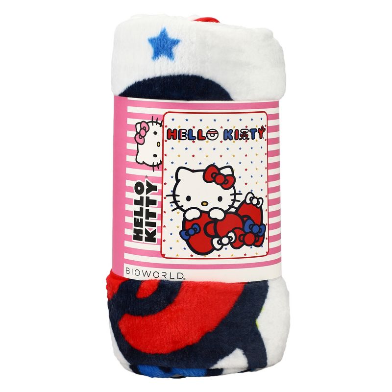 Hello Kitty Stars And Bows 48 x 60 Throw Blanket, 2 of 3
