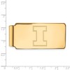 Black Bow Jewelry 14k Yellow Gold Plated Sterling Silver Illinois Fighting Illini NCAA Money Clip - 2 of 3