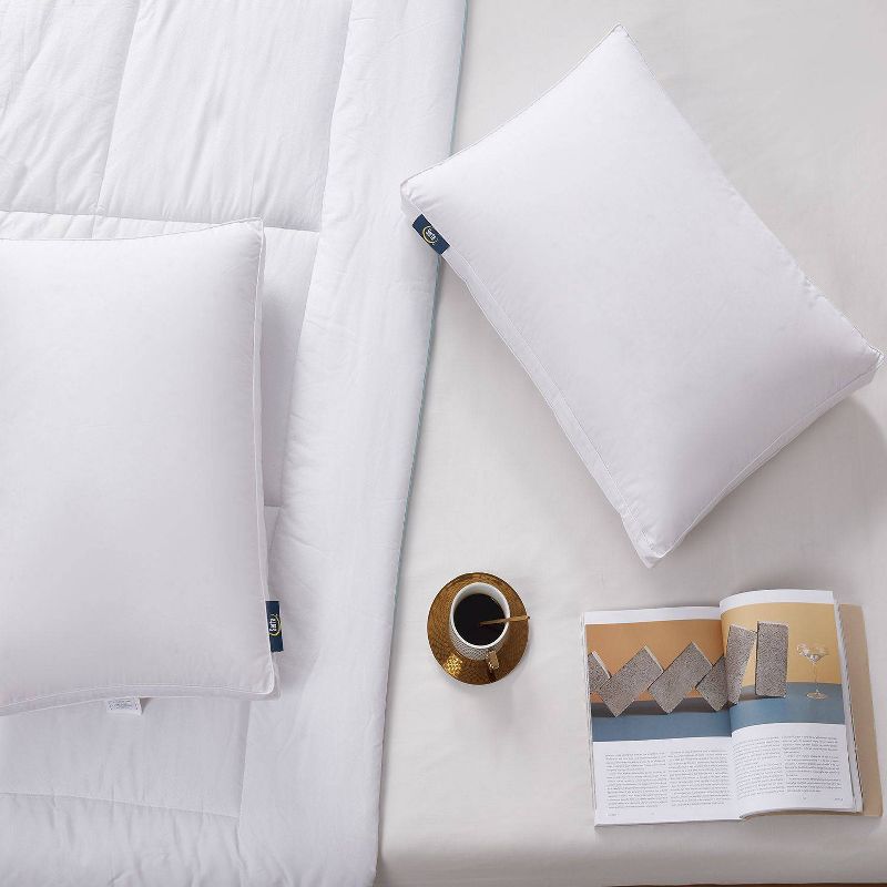 Serta Cotton Blend European Down Firm Bed Pillow, 4 of 5