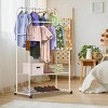 Racxily Garment Hanging Rack Clothing Hanging Rail Pillow Shoe Display Organizer Stand Rolling Wheel Clothes Organizer - 2 of 4