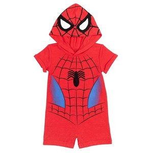 Marvel Avengers Spider-Man Captain America Hulk Baby Cosplay Romper Newborn to Infant - 1 of 4