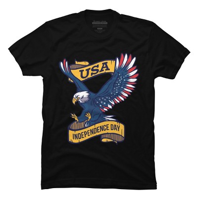 Men's Design By Humans July 4th Eagle Usa Cartoon By Tshirtforhumans T ...