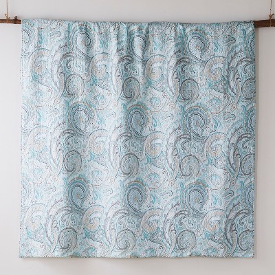 Regal Paisley Red and Tan Reversible Cotton King Quilt Set