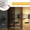 YANSUN 1W Plug-in Light-Controlled Night Light, Fence Design, Up and Down Lighting, White Shell, 3000K Warm Light - 4 of 4