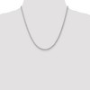 Black Bow Jewelry 3mm, 14k White Gold, Solid Parisian Wheat Chain Necklace - 2 of 4