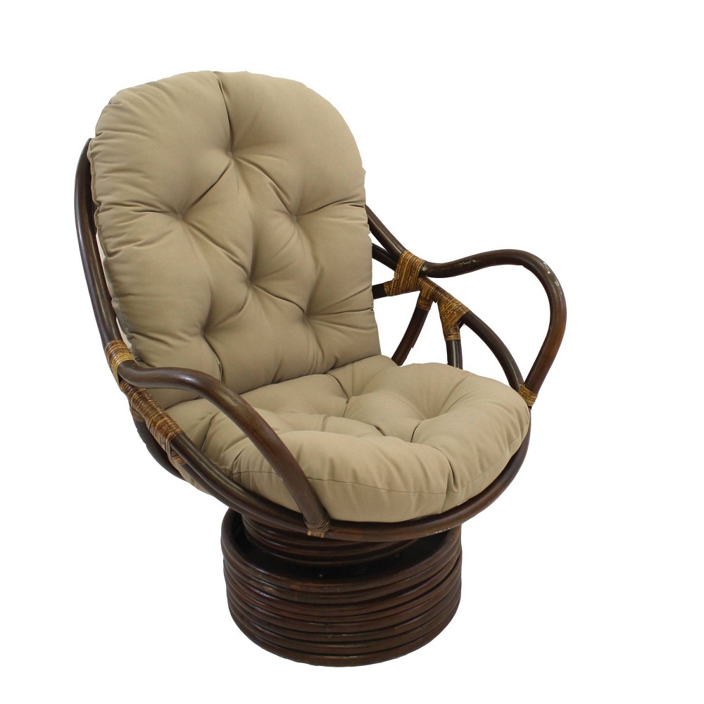 Photos - Rocking Chair Swivel Rocker with Twill Cushion Toffee - International Caravan