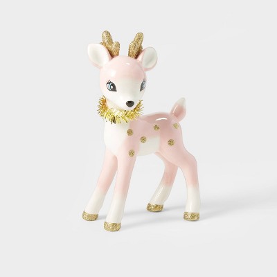 Retro Reindeer Decorative Figurine Pink - Wondershop™