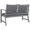 vidaXL Patio Bench 47.2" with Dark Gray Cushion, Solid Acacia Wood - 4 of 4